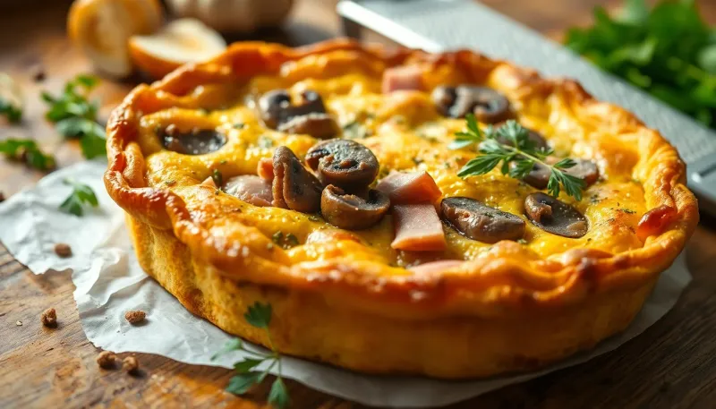 Clafoutis salé aux champignons : un plat familial réconfortant prêt en 45 minutes