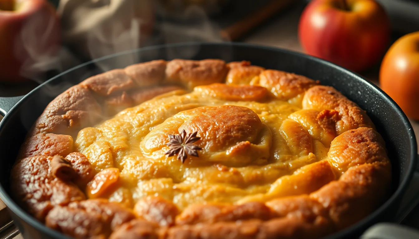 Gâteau aux pommes à la poêle : la recette rapide et réconfortante à réaliser sans four